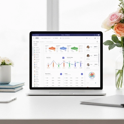 Modern CRM dashboard showing customer interactions for a flower delivery service, illustrating optimized customer service